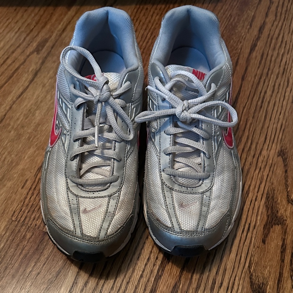 Nike Silver and pink Athletic Shoes